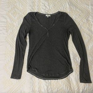 Dark Grey Ribbed Longsleeve